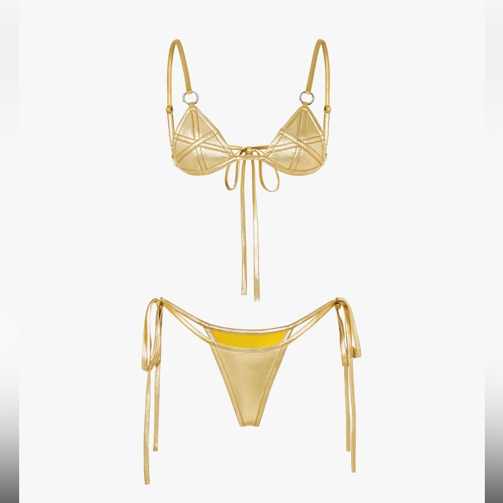 Bupbes Amber Bikini Set in Gold